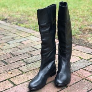 J.Crew Tall Black Leather Boots